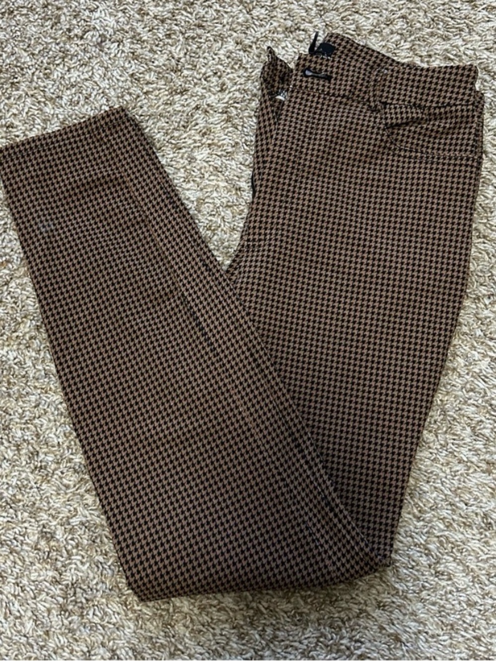 Women’s Brown Houndstooth Dress Pants